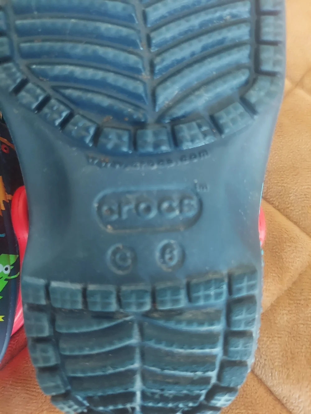 Crocs Kids' Navy Monster Skate Clogs with Red Strap Size C6 (Toddler 6)